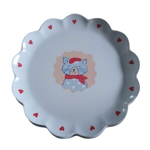 Set of 2 Target Pillowfort Plate Cat Design Bamboo & Melamine BPA Free 10.5"